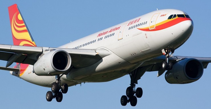Hainan 787 plane flying from Edinburgh to china